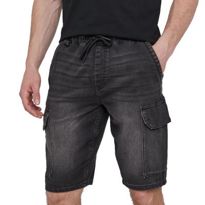 China QUICK DRY Mens Black Denim Shorts For Summer Comfortable And Cool To Wear for sale