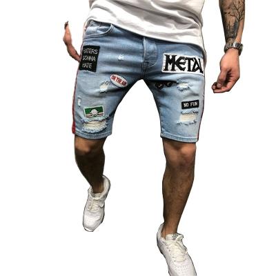 China 100% Custom Factory Fashion Cotton Summer Jeans Breathable Casual Men's Ripped Denim Shorts Short Pants for sale