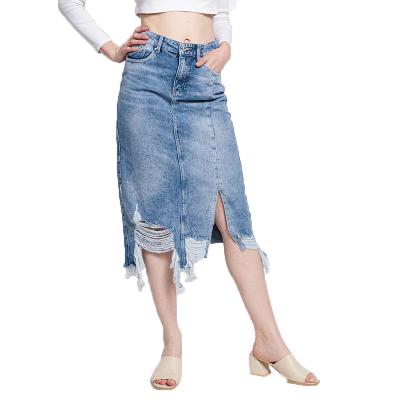 China Breathable New Design High Quality Hot Sale Purchasing Waist Leisure Women Slim Denim Denim Skirt Jeans Skirt for sale