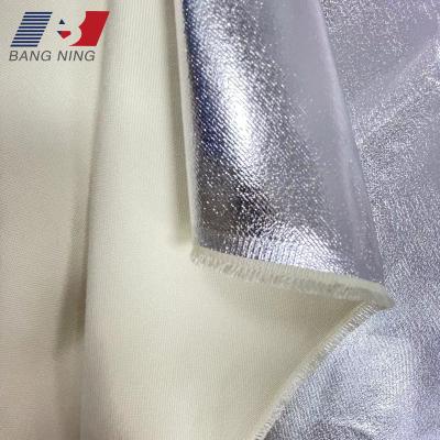 China Flame Retardant Free Logo Cut Resistant Ballistic Heat Para Aramid Custom Retention Aluminized Fabric For Safety Protection for sale