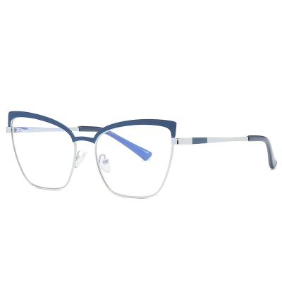 China Fashionable Optical Frame Oversized Metal Fashion Square Funisex Blue Light Blocking Eye Wear Glasses Optical Eyeglasses Frames for sale