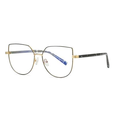 China Oversize Metal Unisex Oversized Square Alloy Material Lightweight Cat Eye Glasses Spectacle Frame Eyeglasses Optical for sale