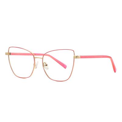 China Anti Blue Light Lens  Eyeglasses Wholesale Fashion Western OEM Face Men Women Polygonal Specs Eye Glasses Eyewear Eyeglasses Frames for sale