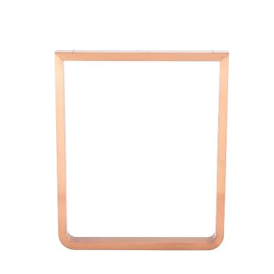 China Industrail Table Legs Modern Simple Modern Luxury Stainless Pink Gold U Dining Table Legs Baroque L Shape Steel Table Legs for sale