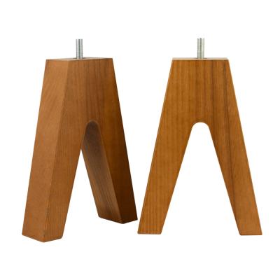 China Solid Wooden Wooden Legs Sofa Cabinet Furniture Legs Nordic New Design Furniture Leg Base Piece for sale