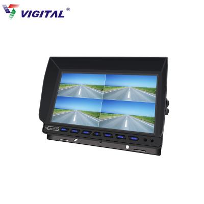 China High Resolution Curved Car Rear View Monitor 10.1Inch Ahd Cvbs Reversing Camera Display Car Monitor for sale