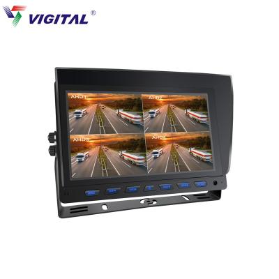 China 9 Inch 4-Channel Curved Economic Car LCD Monitor Customized Waterproof Replacement for sale