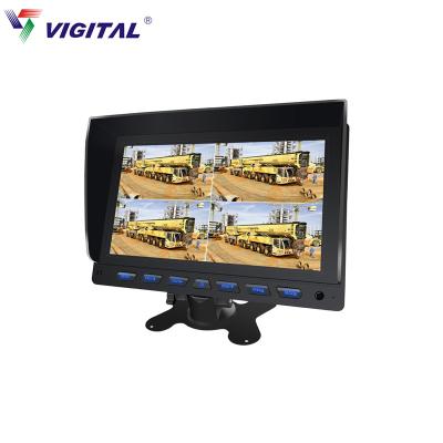 China Speaker 9 Inch 4-Channel Quad AHD Vehicle TFT LCD Car Screen Monitor for sale