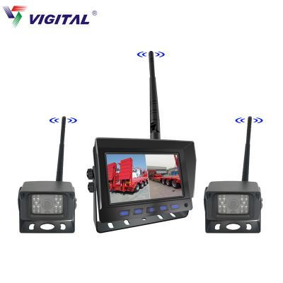 China Set In Camera OEM 5 Inch High Quality AHD Vehicle TFT LCD Monitor Rearview Single Channel Wireless System for sale