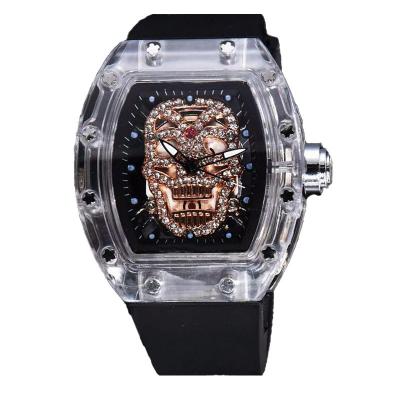 China rm 11 Richard mechanical watch date Halloween skull logo watch automatic luxury custom hollow diamond watch for sale