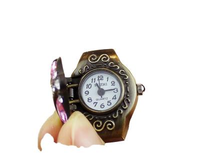 China Retro Creative Retro Anime Flip Finger Watches Fox Quartz Watch Halloween Ring Watches for sale