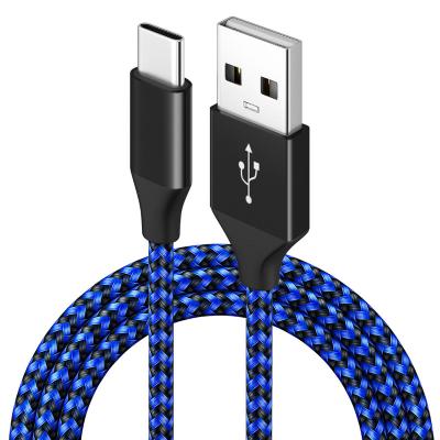 China Fast Charging Speed ​​Trending Top Selling High Quality Color Double Nylon Braided Fast Charging Type C Data Cable For All Mobile Phone for sale