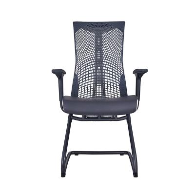 China Ergonomic Guest Chair Mesh (Height) Computer Table Mesh Fabric Aluminum Frame Office 2D Chair Adjustable High End Armrest for sale