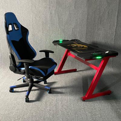 China Hot Selling Simple Design RGB Style Modern Desk Packing Gaming PC Computer Gaming Table For Home Use for sale