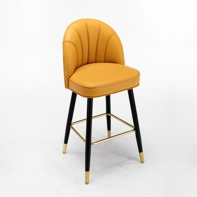 China Contemporary hot sale PU bar chair modern bar furniture leather cheap metal bar chair for sale