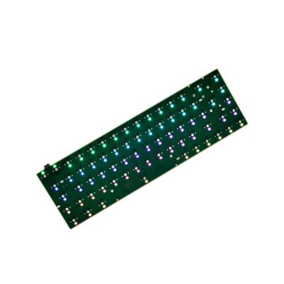 China Mechanical Key Keyboard 60% Hot Swap No Solder ISO Optical Mechanical Solderless qmk Via Mechanical Keyboard PCB With RGB for sale