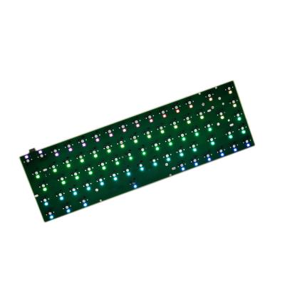 China Qmk Ex Factory Mechanical Keyboard Price OEM Design Service Via Supported Type C 60 RGB ANSI Mechanical Keyboard PCB Supplier for sale