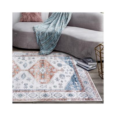 China Washable Hot Sale Big Size Amazon Flat Pile Chenille Printed Rug Anti-Slip Area Rug for sale