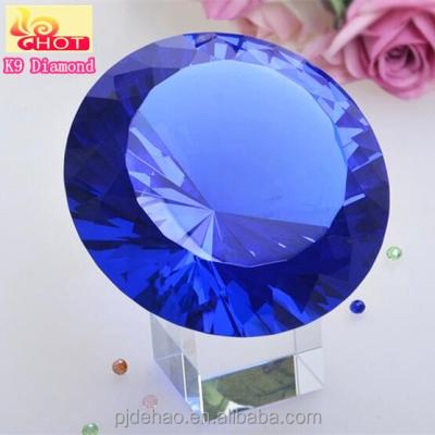 China Pujiang DeHao Factory Price Fashion Top Quality Glass Diamond Blue K9 Crystal Diamond for sale