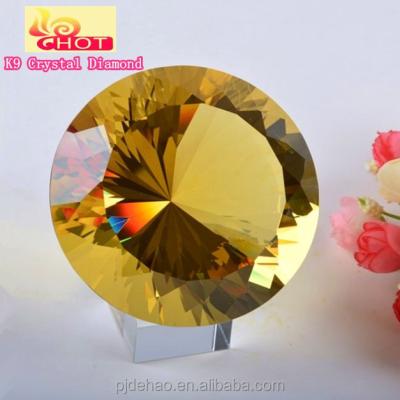 China Luxury Gifts for Wedding Decoration Yellow K9 Crystal Diamond for sale