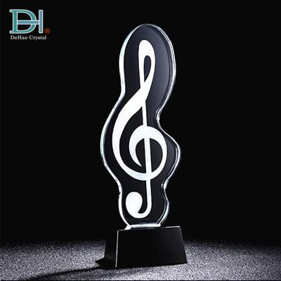 China Wholesale Custom Engraving Ghana Music Event Award Cheap Crystal Trophy for sale