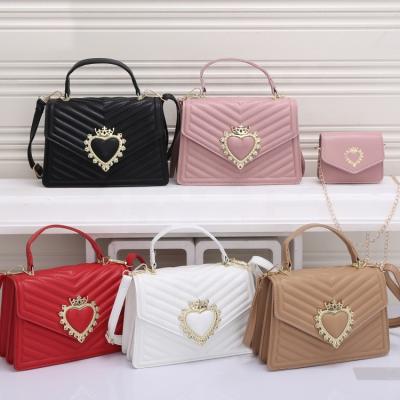 China Brand Luxury Waterproof Famous Handbags Women Genuine Leather Wallet Clip Bag Designer Handbags Set for sale