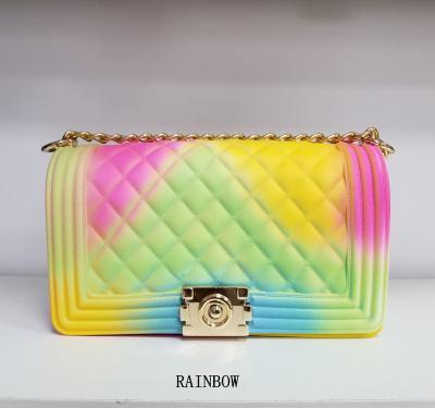 China Other Wholesale New Luxury Handbags Jelly Candy Womens Handbags Fashion Colorful PVC For Ladies Jelly Purses for sale