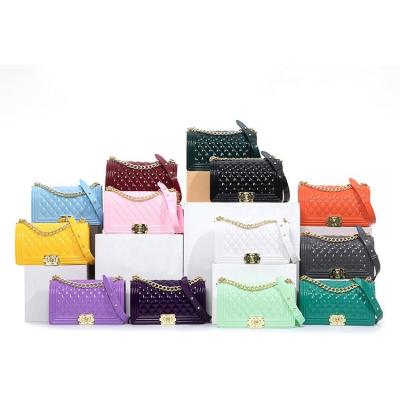 China Others 2022 New Handbags Colorful Jelly Candy Women's Handbags Fashion PVC Ladies Jelly Purse for sale