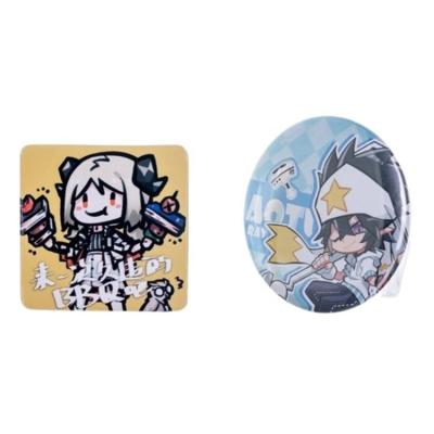 China Japan Factory Hot Selling Anime Pattern Magnetic Metal Logo Badge Custom Iron Pin for sale