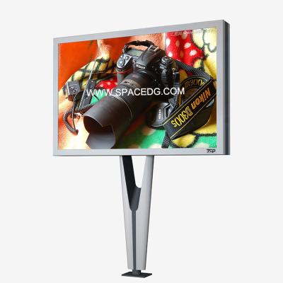 China Quality Guarantee Steel Attractive Static Billboard Outdoor Metal Roadside LED Static Billboard On Pole for sale