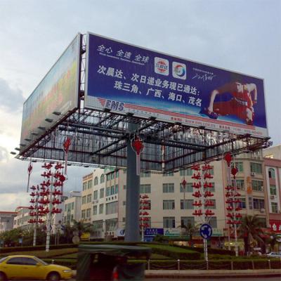 China Custom hot dip galvanized aluminum alloy outdoor advertising giant unipole billboard for sale