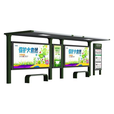 China Outdoor Booth Advertising Bus Stands Metal Bus Stations Outdoor Waiting Shelter for sale