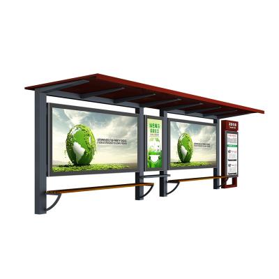 China Outdoor Bench Solar Bus Weather Display Smart Bus Stop for sale