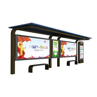 China Exterior Led Outdoor Light Box Waiting Booth Design Advertising Bus Station for sale