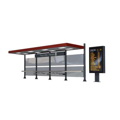 China Water Proof Customized Outdoor Modern Urban Shelter With LCD Advertising Screen for sale