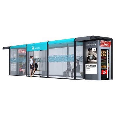 China Outdoor Cost-Effective Street Bus Station Furniture Shed Smart Stop Led Display for sale