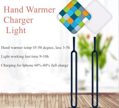 China ABS Multi Use Hand Warmers 2000mAh With Power Bank Camping Light for sale