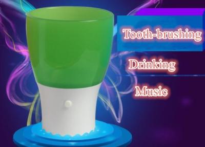 China Educational Kids Toothbrush Cup Colorful Music Cup Drinking Glass With LED Light for sale