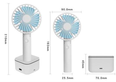 China Material plástico del Usb del PDA del ABS recargable ajustable plegable de la fan 2600mAh en venta