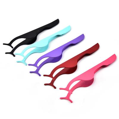 China Wholesale Private Logo False Eyelash Tweezers Fake False Eyelash Curler Applicator Eyelash Magic Fake Eyelash Tool for sale