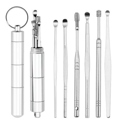 China Multifunctional 6 in 1 Portable Kit Ear Cleansing Tool Set Earwax Remover Ear Wax Removal for sale