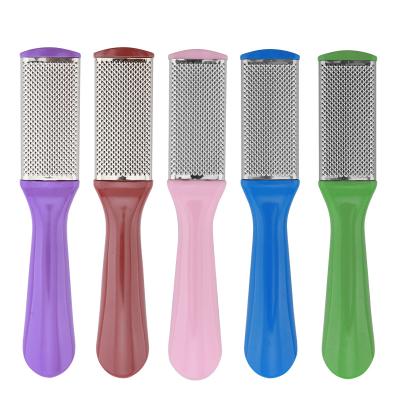 China Multi Color Convenience Pedicure Foot File Double Head Hard Skin Remover Pedicure Scrub Rasp Exfoliating Foot Remover Care Tools for sale