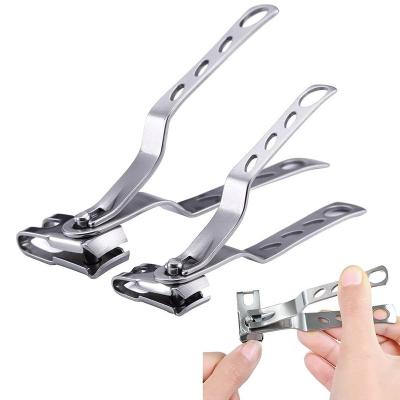 China Finger Nail Clippers with Long Head 360-Degree Rotating Handle, Stainless Steel Nails and Toenail Cutter 2pcs for sale