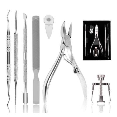 China Nail 7 Pcs/Set Improved Premium Toe Nail File Lifter Tools Kit Nail Treatment Foot Tool Inveterate Toenail Clipper for sale