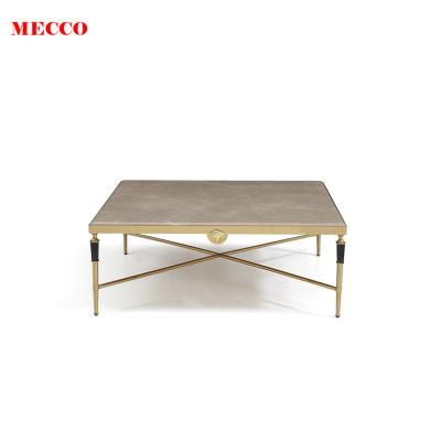 China Modern stainless steel metal coffee table factory price (Other) Mecco marble adjustable coffee table Table for sale