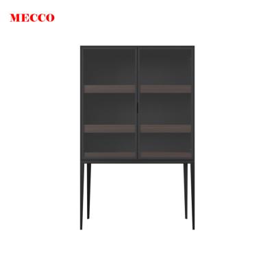 China Wholesale Mecco Storable Wine Cabinet Living Room Glass Wine Cabinet Home Furniture Drink Cabinet Manufacturer for sale