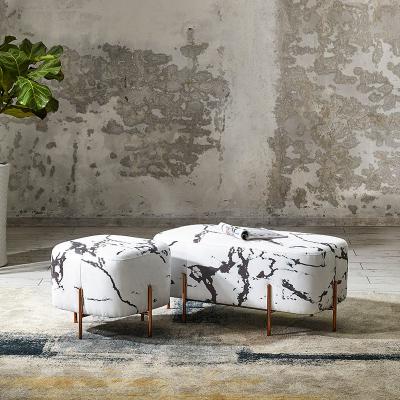 China Optional Comfortable Rectangle Stool Furniture Living Room Stool Or Stool Furniture Square Velvet Stool for sale