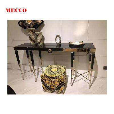 China Elegant Mecco Console Table Marble Table Console Stainless Steel Consolidated Bottom Table Factory Price Furniture Luxury Living Room for sale