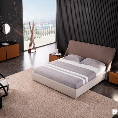 China Other Latest Italian King or Queen Leather Bed Bedroom Furniture Design for sale