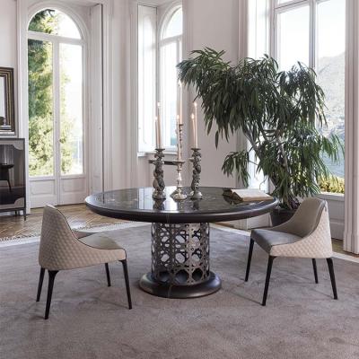 China Marble Convertible High End Luxury Round Dining Table and Dining Table Sets for sale